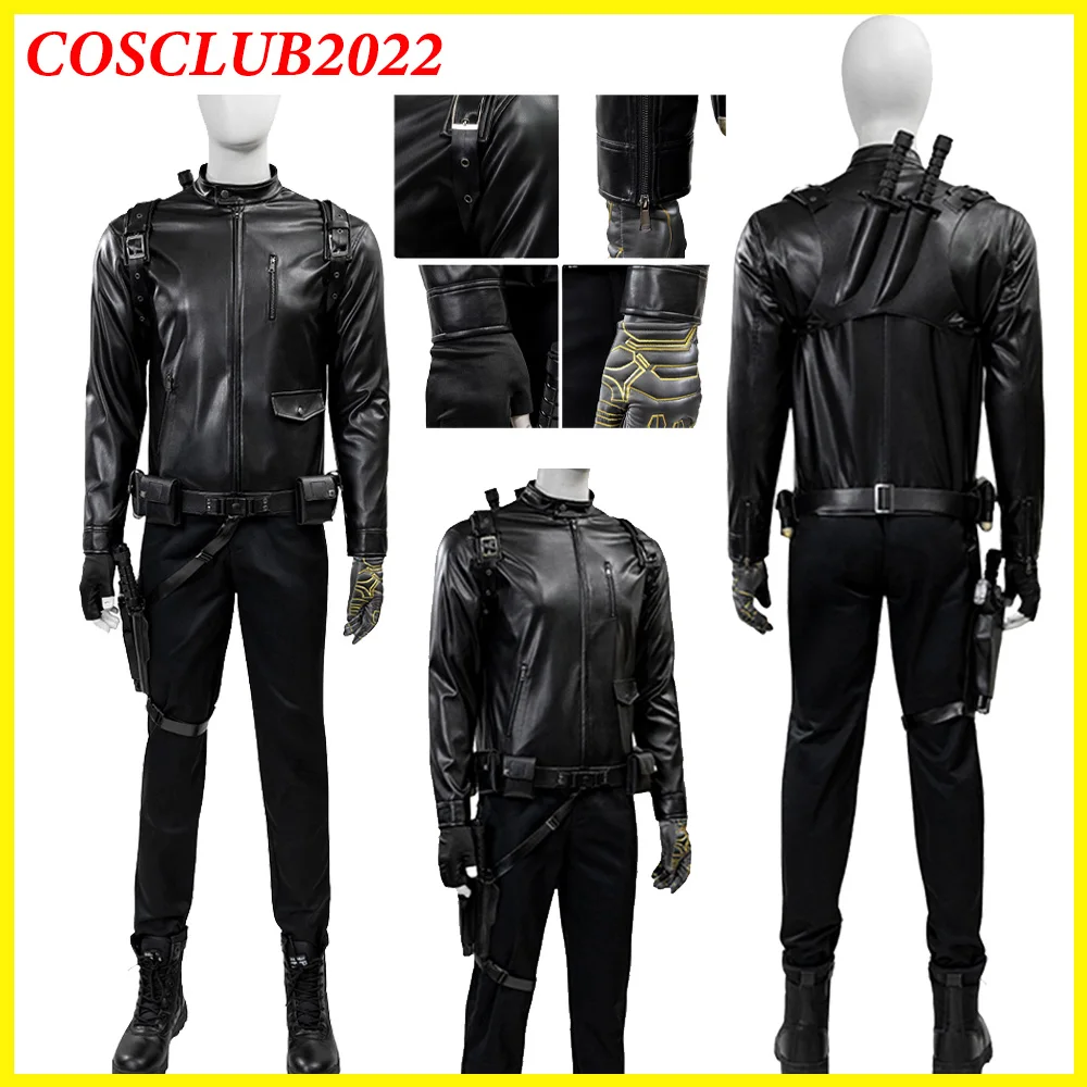 

Winter Soldier Cosplay Coat Only Costume TV Bucky Roleplay Barnes PU Jacket Clothing Men Outwear Outfits Halloween Party Suit