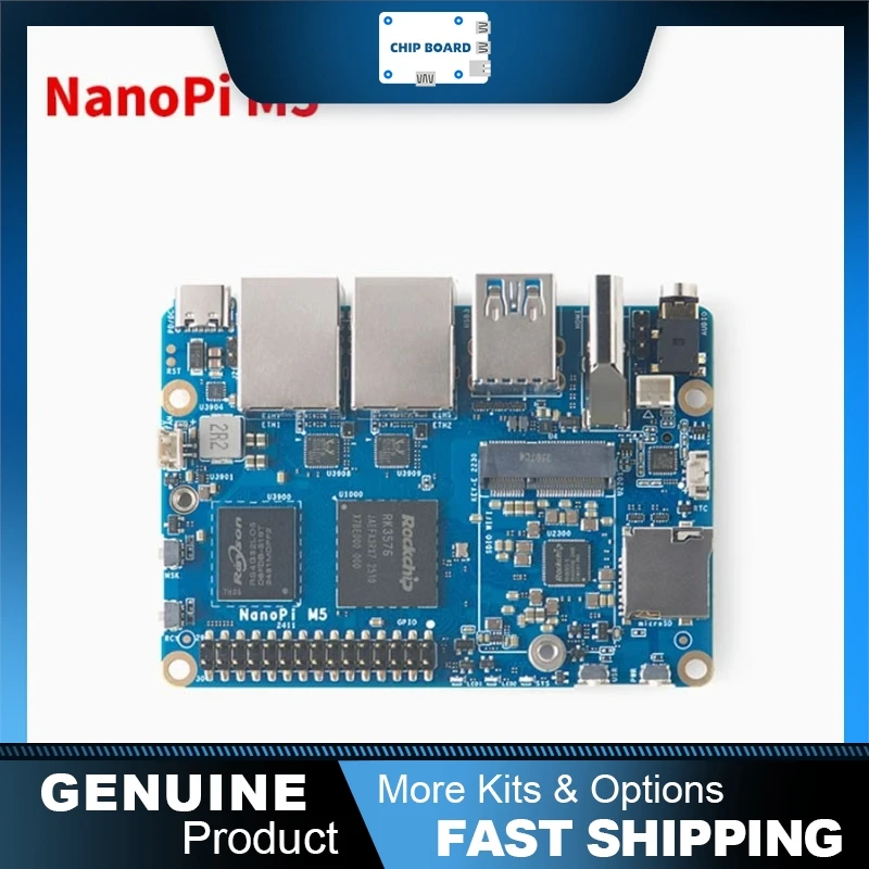 NanoPi M5 Rockchip RK3576 SBC, HDMI, Dual GbE, M.2 NVMe, SDIO WiFi, UFS 2.0