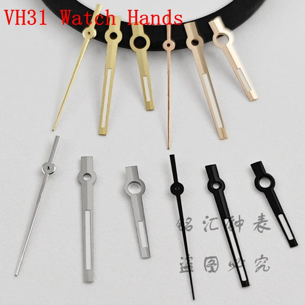 VH31 Watch Hands Datejust Style Set Green Luminous Watch Pointers Fit VH31A VH60 VH61 Sweep Quartz Movement Watch Repair Parts