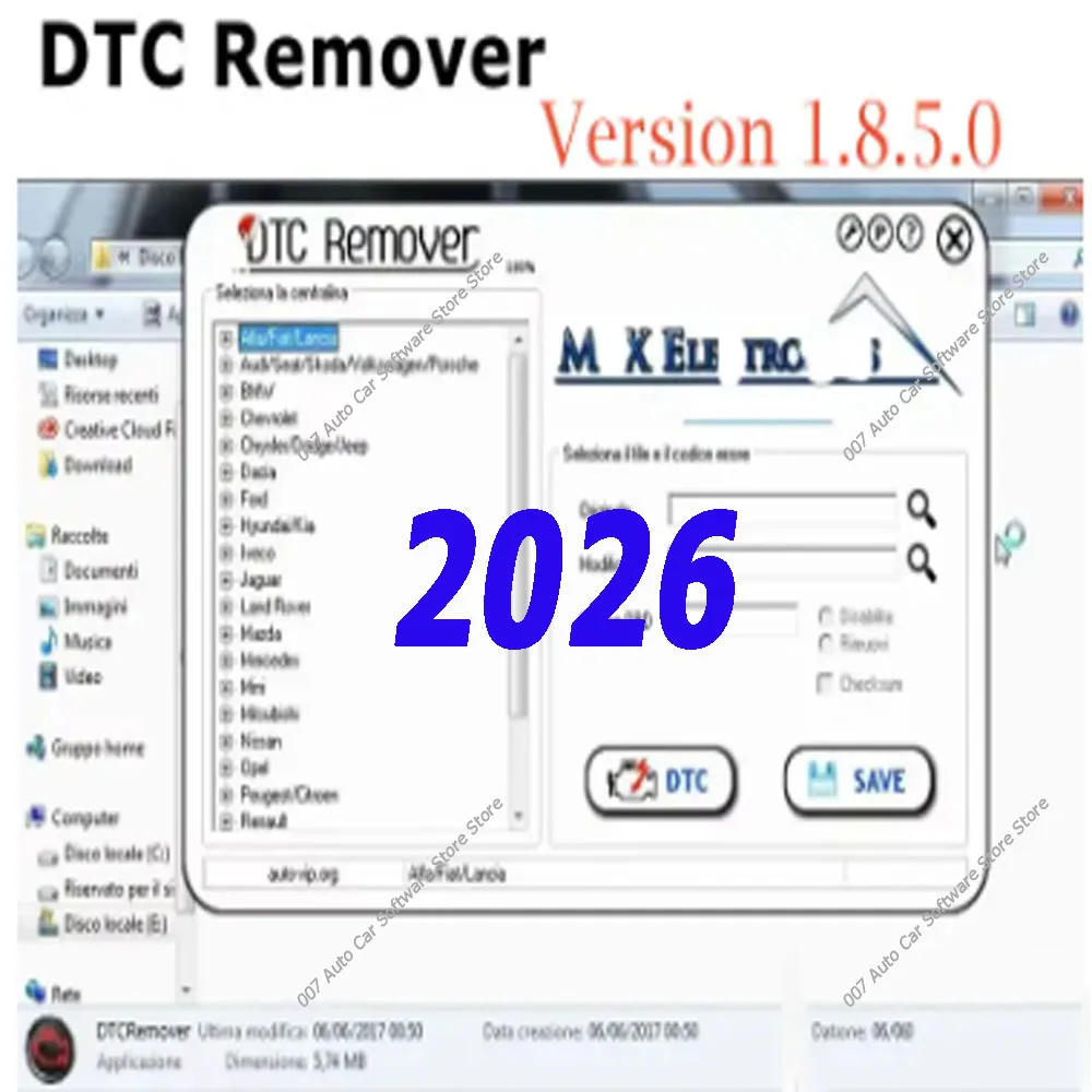 2026 DTC RemoverFor KESS KTAG FGTECH OBD2 Software MTX DTC Remover 1.8.5.0 With Keygen+9 Extra ECU Tuning SW Software ECU Fault