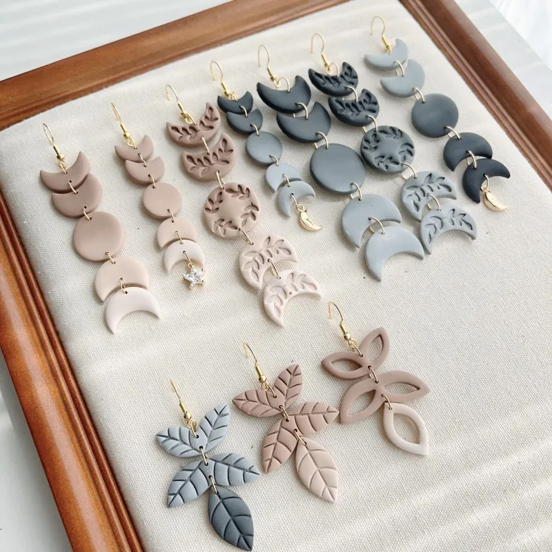 Exquisite Moon Leaf  Polymer Clay Cutter Soft Pottery DIY Earrings Jewelry Pendant Cutting Mold Jewelry Modeling Pottery Tool