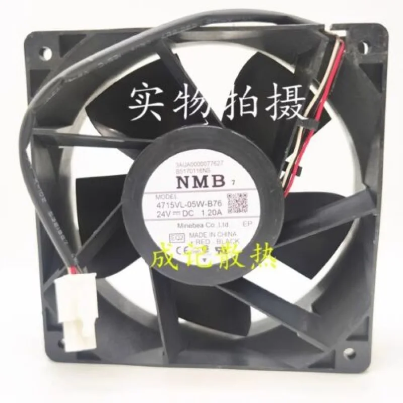 

C for NMB 4715VL-05W-B76 DC24V 1.2A 120*120*38MM 3-Wire Inverter Cooling Fan
