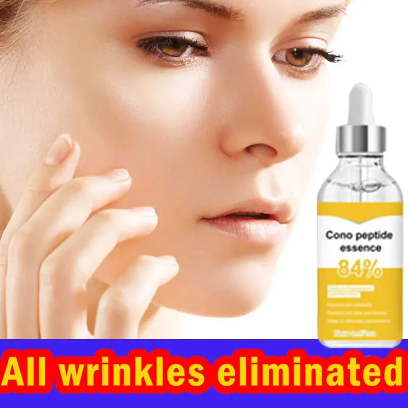 O soro facial do Anti-enrugamento e do anti-enrugamento, remove enrugamentos, linhas tênues, para os olhos, pés de galinha, enrugamento do pescoço