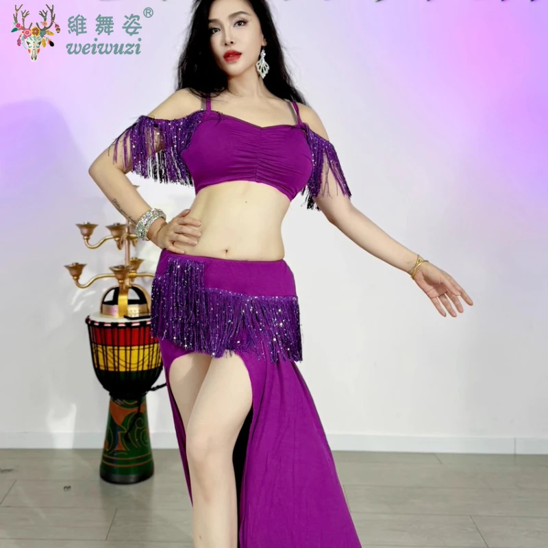 ベリーダンス衣装セット ウェア 衣装 スカートとトップス 2点セット 大人女性 ステージパフォーマンス 練習用 ワークスーツ 服 スーツ