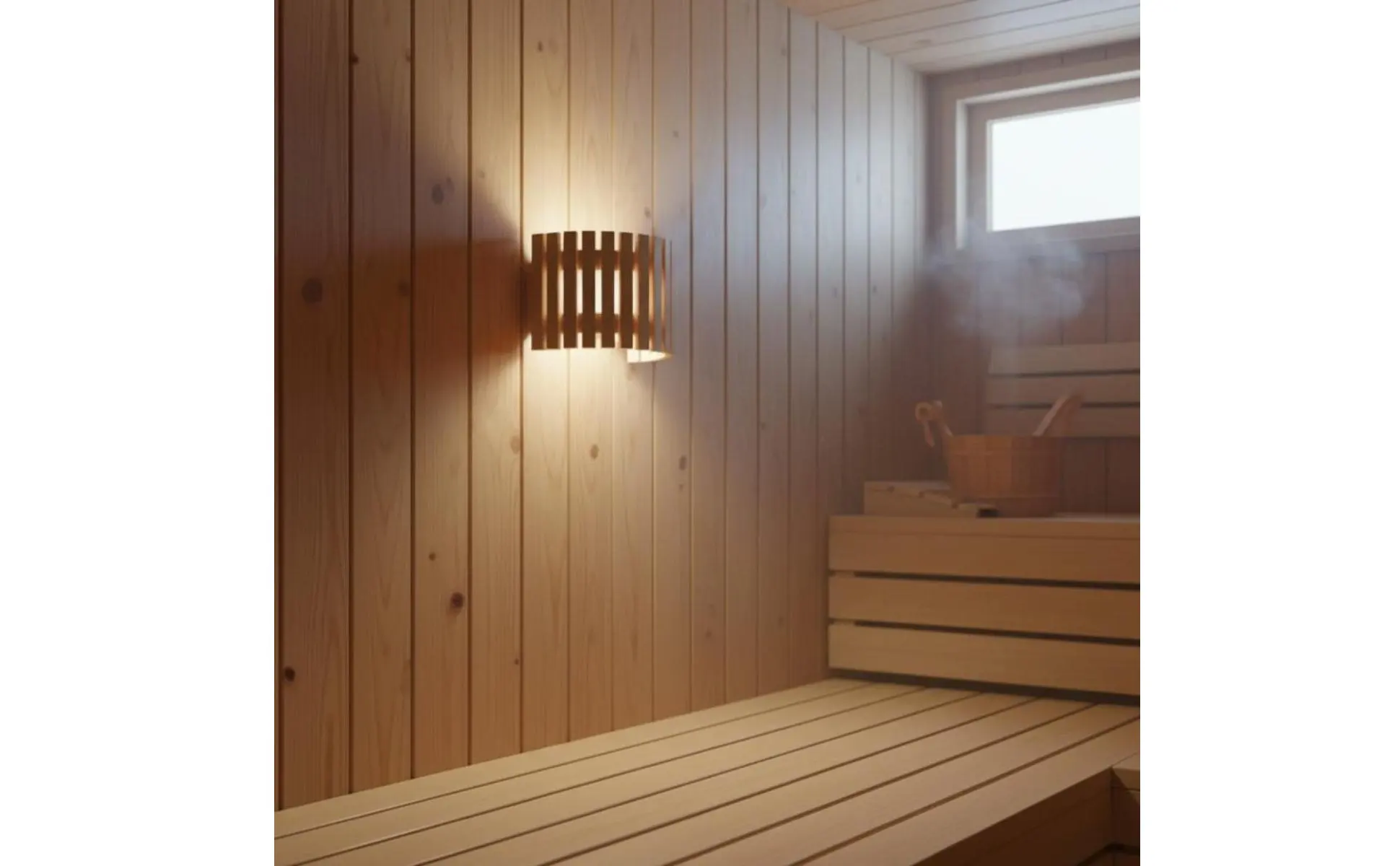 Wooden Sauna Lamp Shade Glare-Reducing Wooden Sauna Lampshade Curved Wood Lamp Guard Prevents Overheating