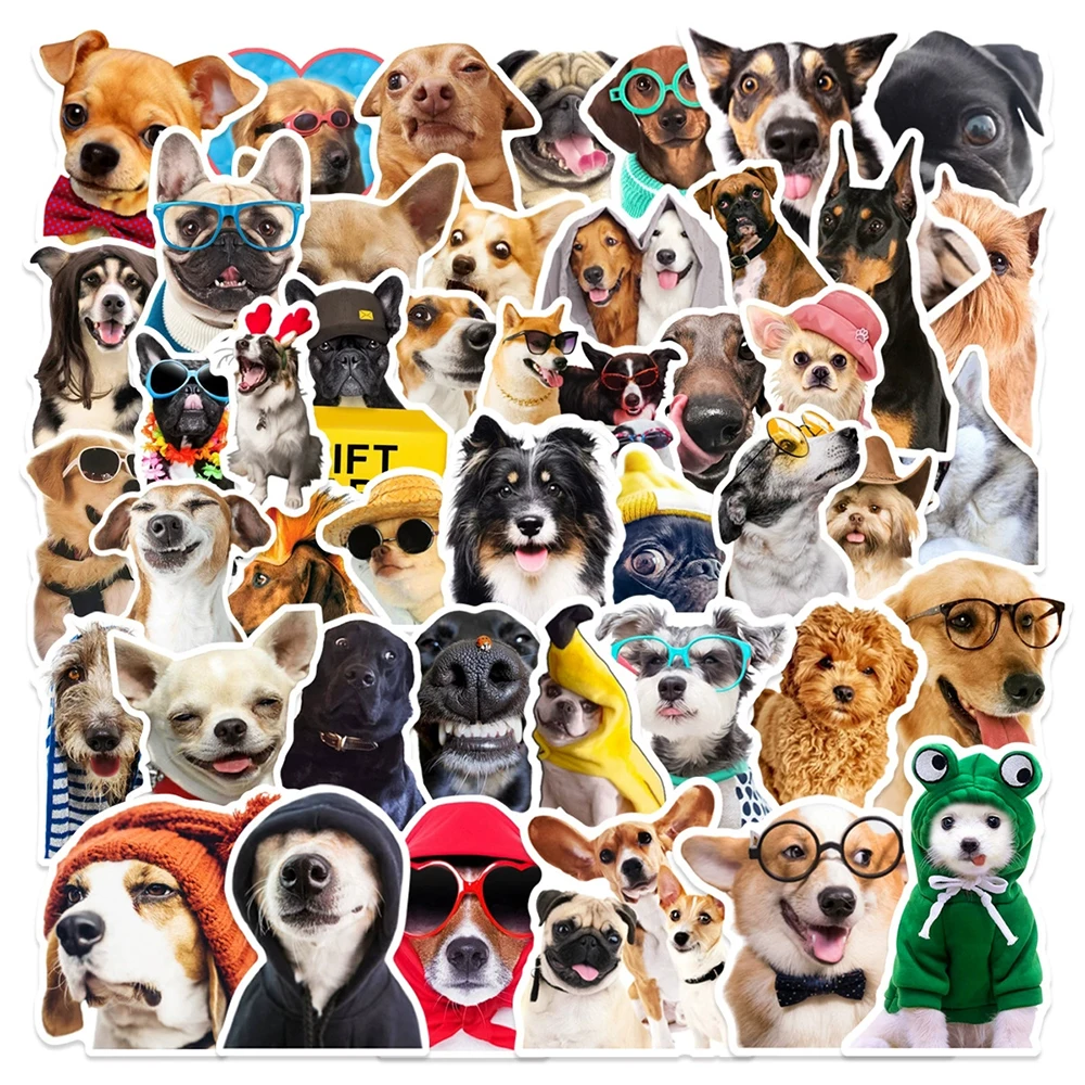 10/30/50 Stück Niedliche Lustige Hunde-Graffiti-Aufkleber Kawaii Tier-Welpen-Meme-Sticker DIY Schreibwaren Handy Laptop Gitarren-Aufkleber Spielzeug