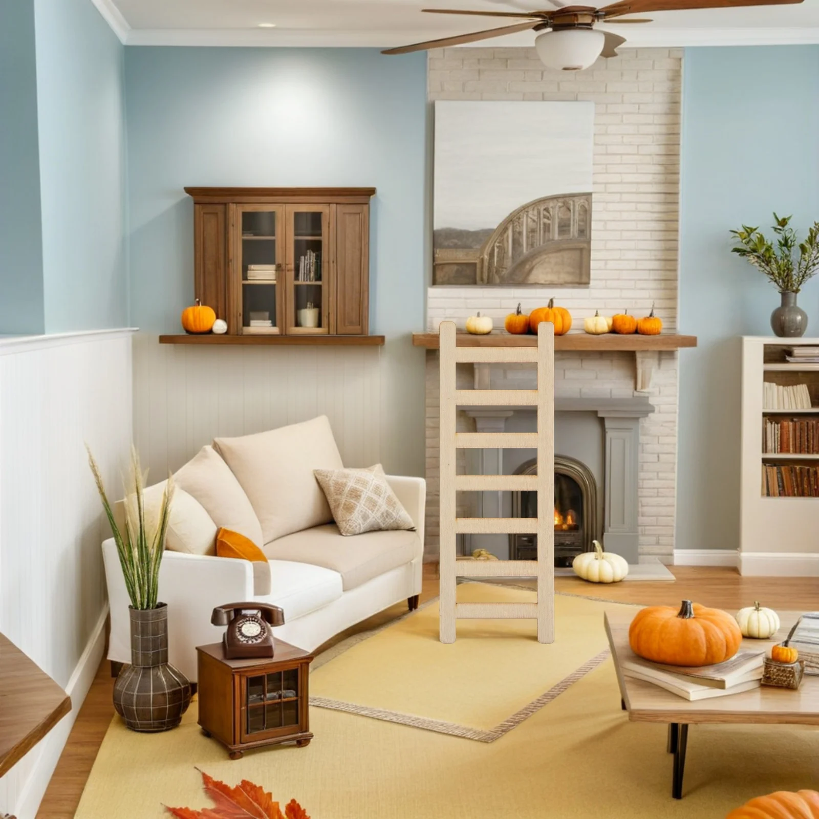 

50pcs Miniature Wooden Ladder Small Wood Step For Dollhouse Furniture Decor Diy Craft Micro Landscape Ornament Fairy Garden Kids