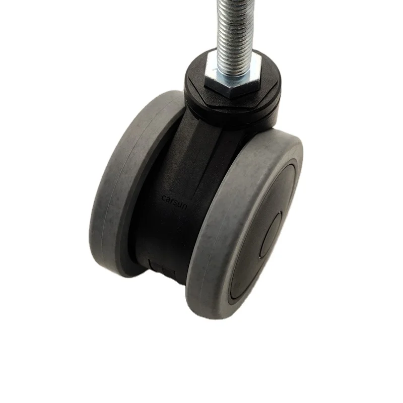 3‑Inch Double‑Wheel Conductive Threaded Shaft Medical Caster For Hospital Medical Equipment Use