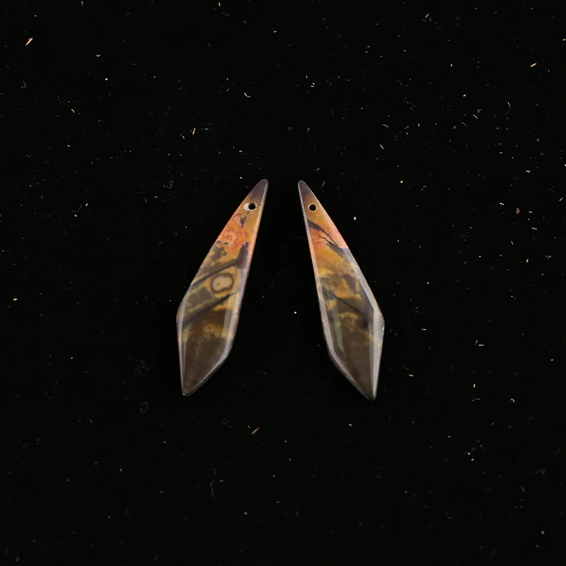 B&F Multi-Color Picasso Jasper Earring Beads for Jewelry Making, Handmade Natural stones beads, Stones for  Supplies