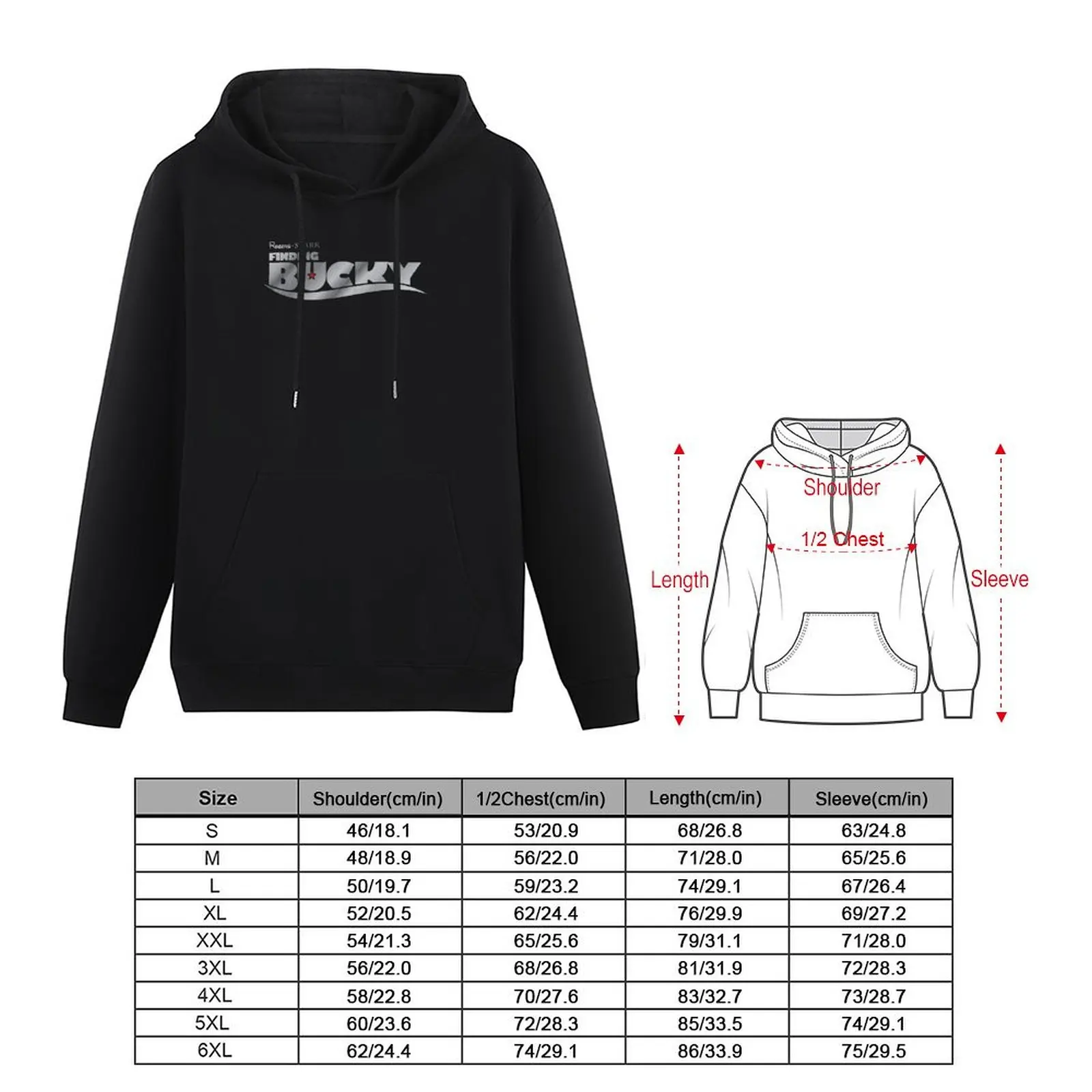 Finding Bucky Pullover Blusa com capuz nova em moletons e moletons