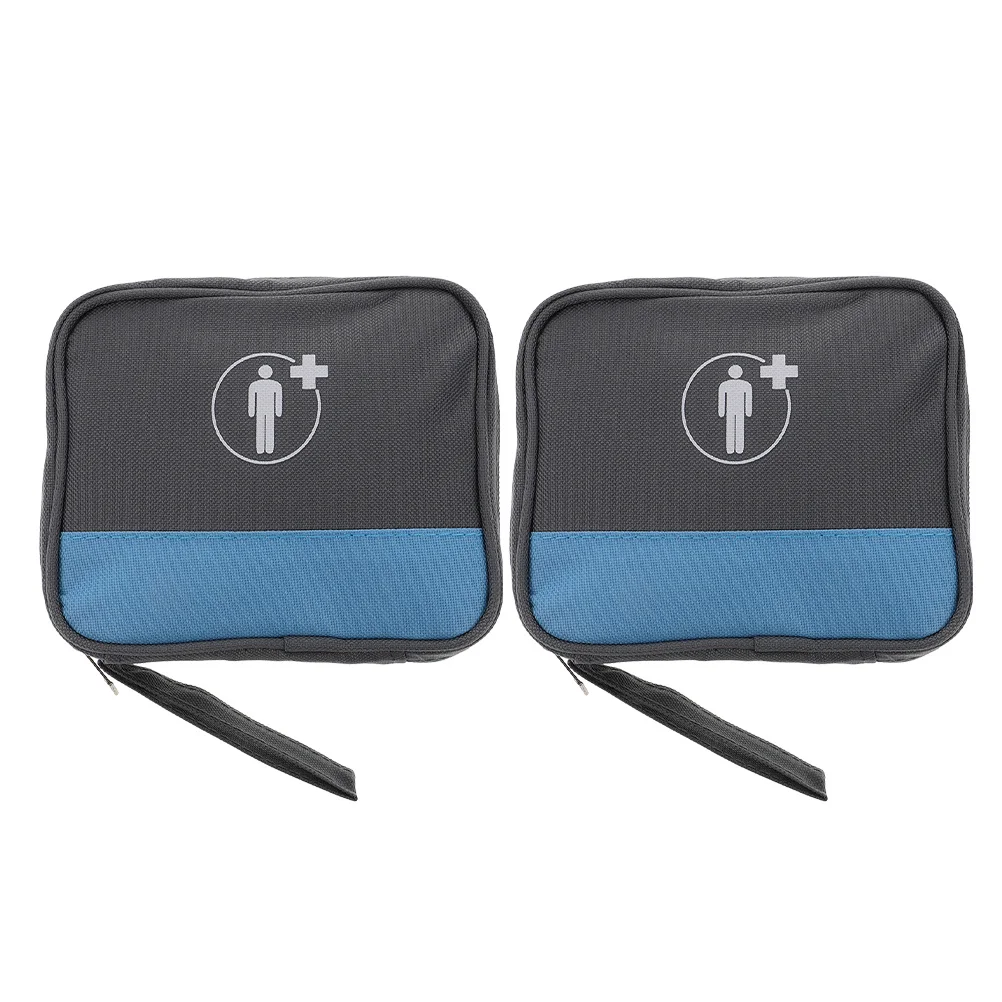 

2 шт. водонепроницаемая медицинская сумка для экстренной помощи портативный органайзер многослойный дизайн комплект большой емкости для пеших прогулок и кемпинга