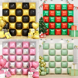 25 PCS Double Sided two-color Square Background Wall with strap  Birthday Wedding graduation party DIY decoration Ballons Board