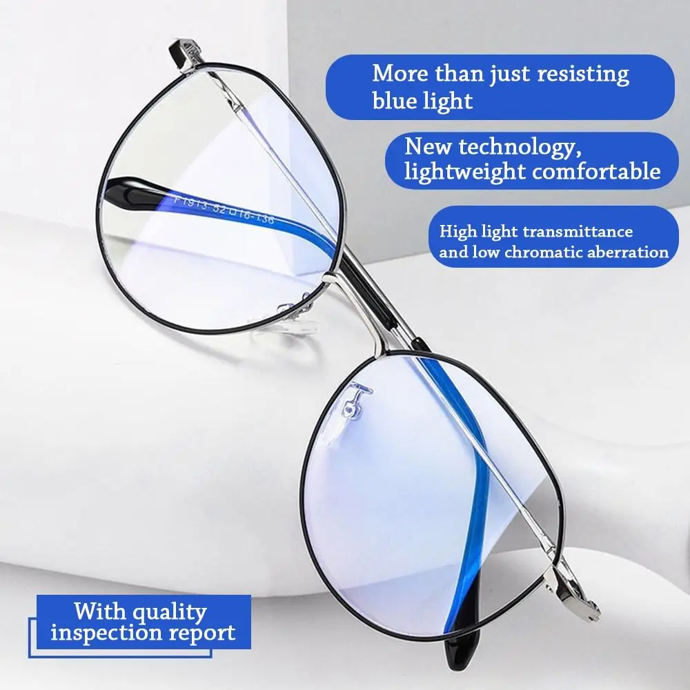 Anti-Blue Light Glasses Women Men Oversized Optical Frame Eye Protection Ultra Light Eyeglasses Office Computer Goggles