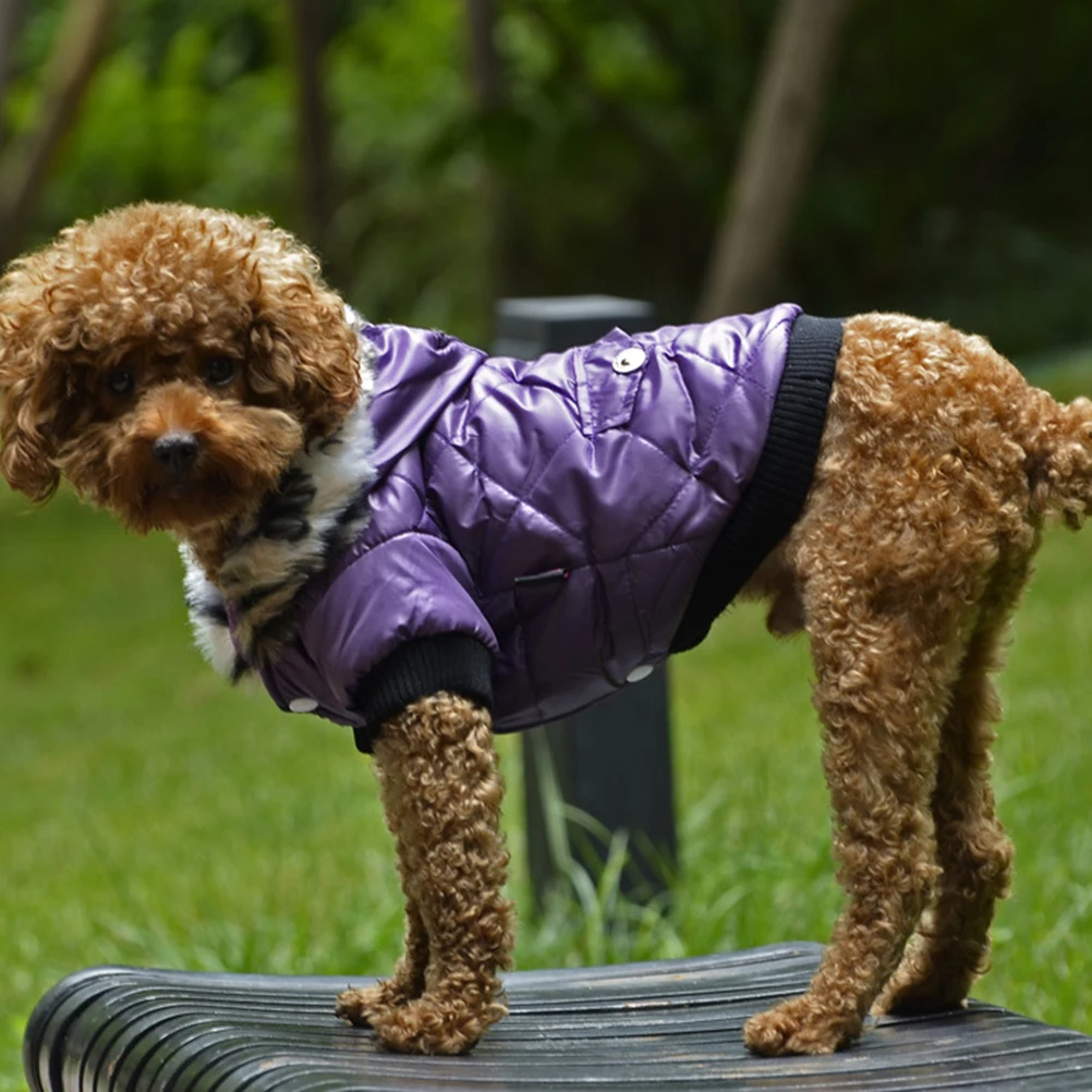 

Winter Coats Collar Warm Jacket Clothes Size S M L Outdoor Pet Overcoat Dog Fleece Puppy Clothes Dog Jackets