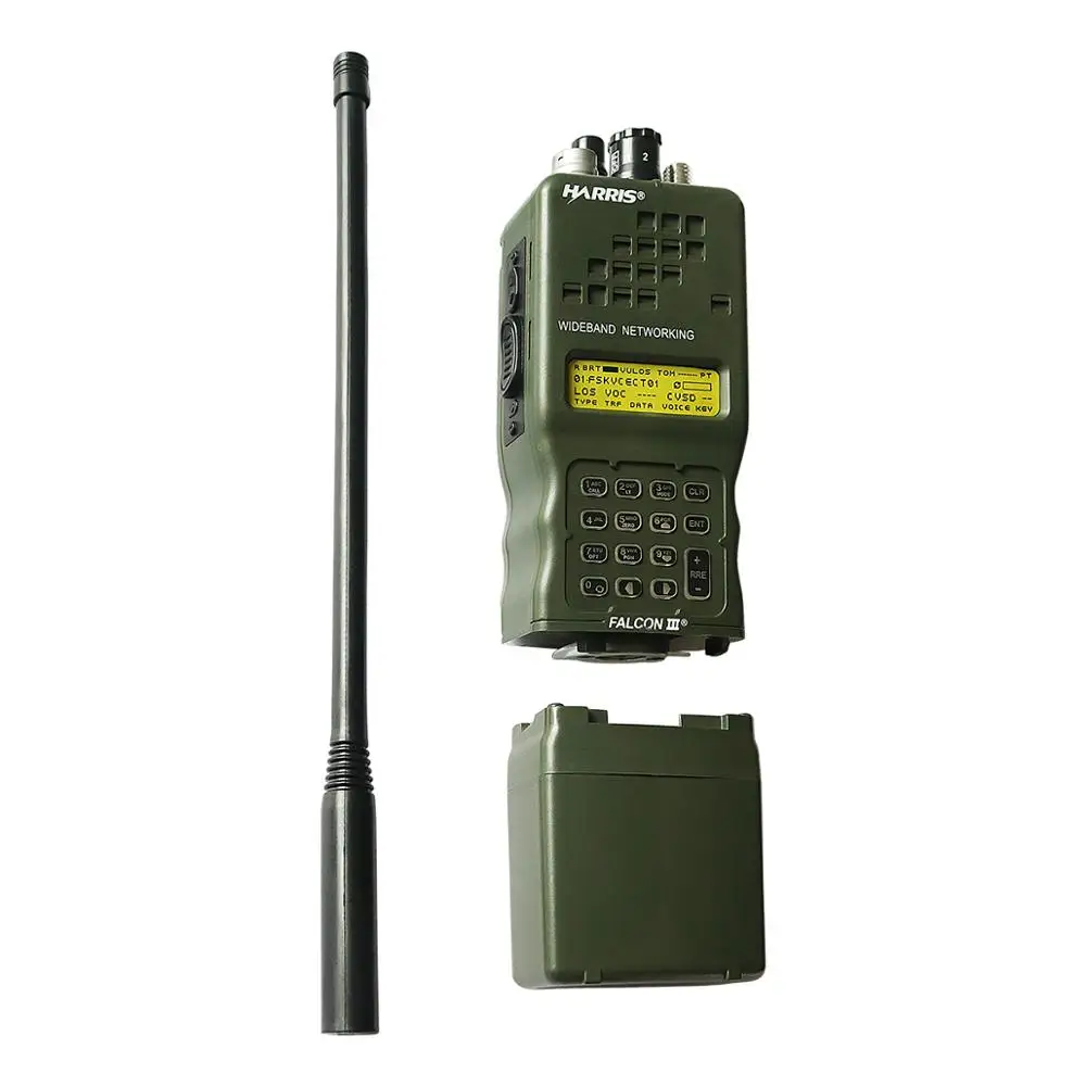 PRC-152 RPC 152 Harris Factice Radio Cas Militaire Talkie-walkie Modèle pour Baofeng Radio, Pas de Fonction + Peltor 6 Broches PTT prise