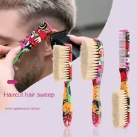 2 in1 Barber Brush for Men, Horse Hair Beard & Neck Duster, Massage Remove Broken Hair, Ultimate Grooming Styling Tool for Shine