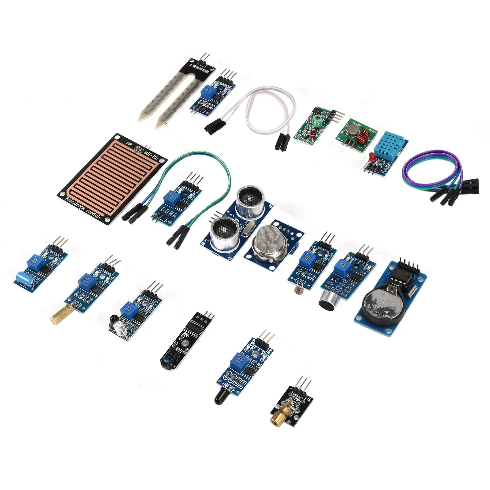 16 Sensor Starter Kits for UNO R3/2560 Raspberry Pi 3Rd Generation B Type