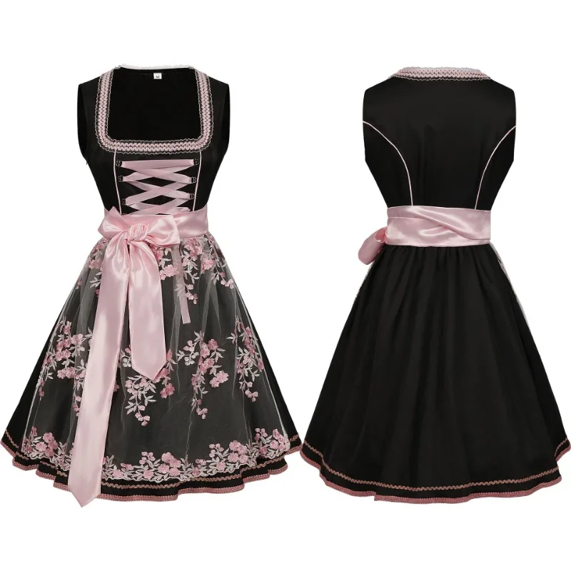 

Halloween Carnival German Oktoberfest Costume Split Size Suspender Pants Suit Bavarian Women's Festival Play Performance Costume
