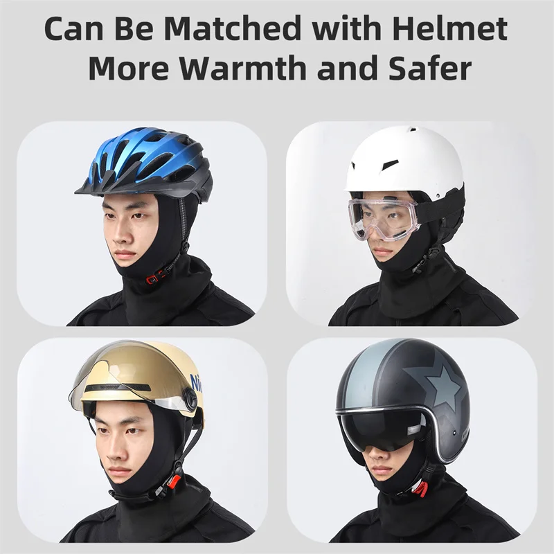 WEST BIKING Winter Cycling Headgear Fleece Warm Full Face Mask Windproof Cycling Cap Bike Helmet Liner MTB Road Bike Accessories