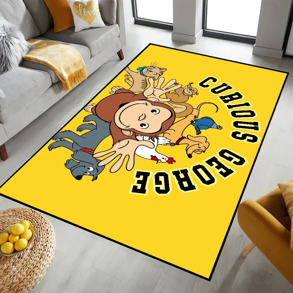 الكرتون مضحك الفن القرد C-Curious G-جورج السجاد الصغير البساط ديكور المنزل غرفة نوم حصيرة المدخل شرفة مدخل ممسحة الديكور