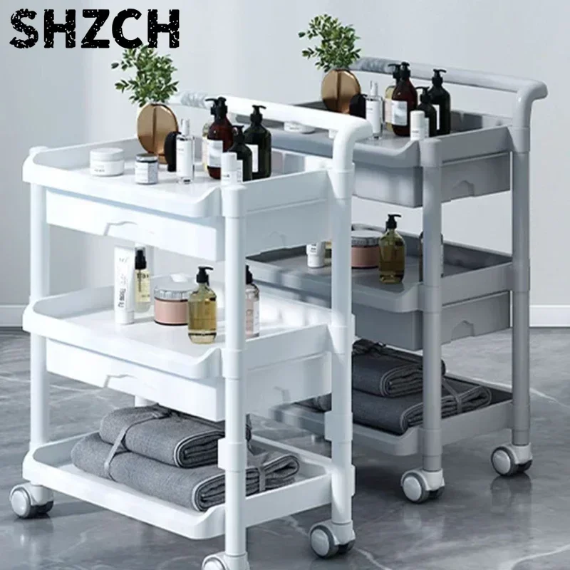 Organizers Trolleys Cart Salon Folding Serving Hair Extension Beauty Decor Furniture Professional Organizer Wheels Plastic
