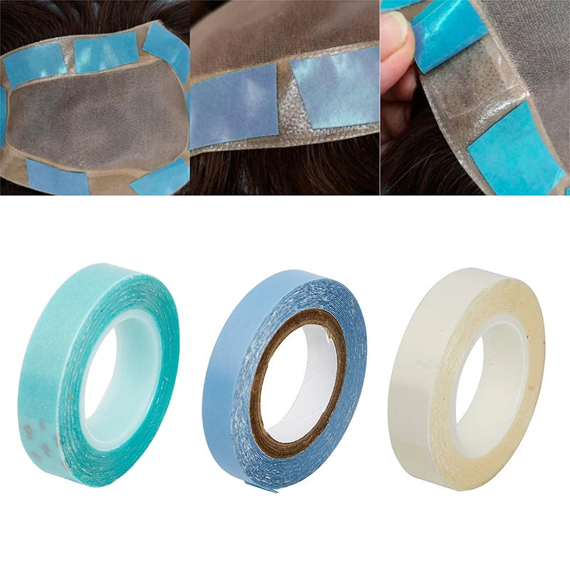 1 pçs sem costura dupla face torneira 3m/rolo peruca de renda fita adesiva à prova dsweatágua sweatproof diy extensão do cabelo cola pegajosa