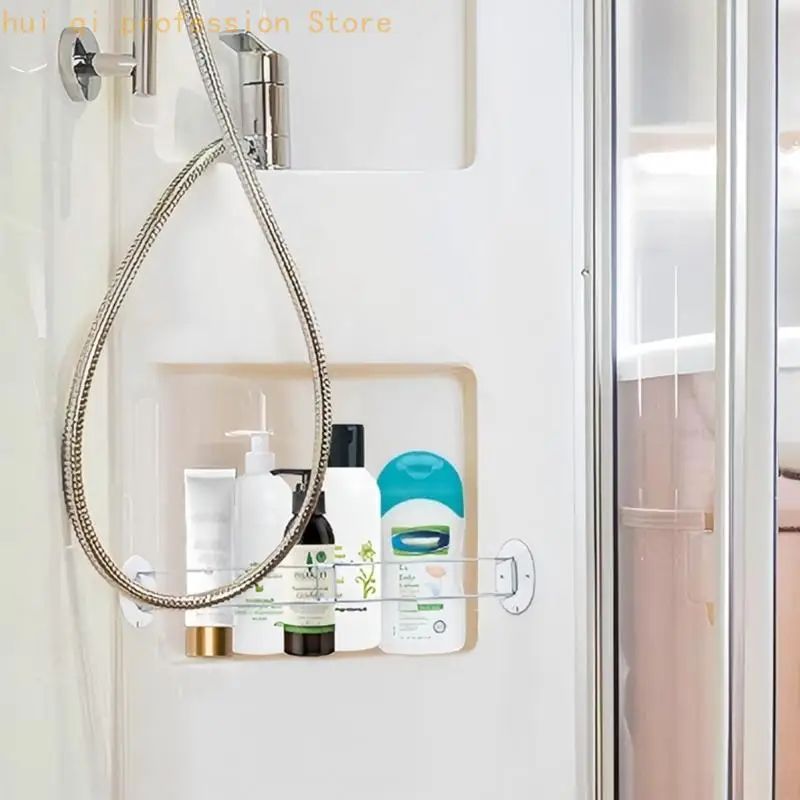 Yacht-Waschraum-Aufbewahrungsstange, selbstklebende Duschstange aus Edelstahl für Wohnwagen-Badezimmer, kleine Duschecken und – Detail 8