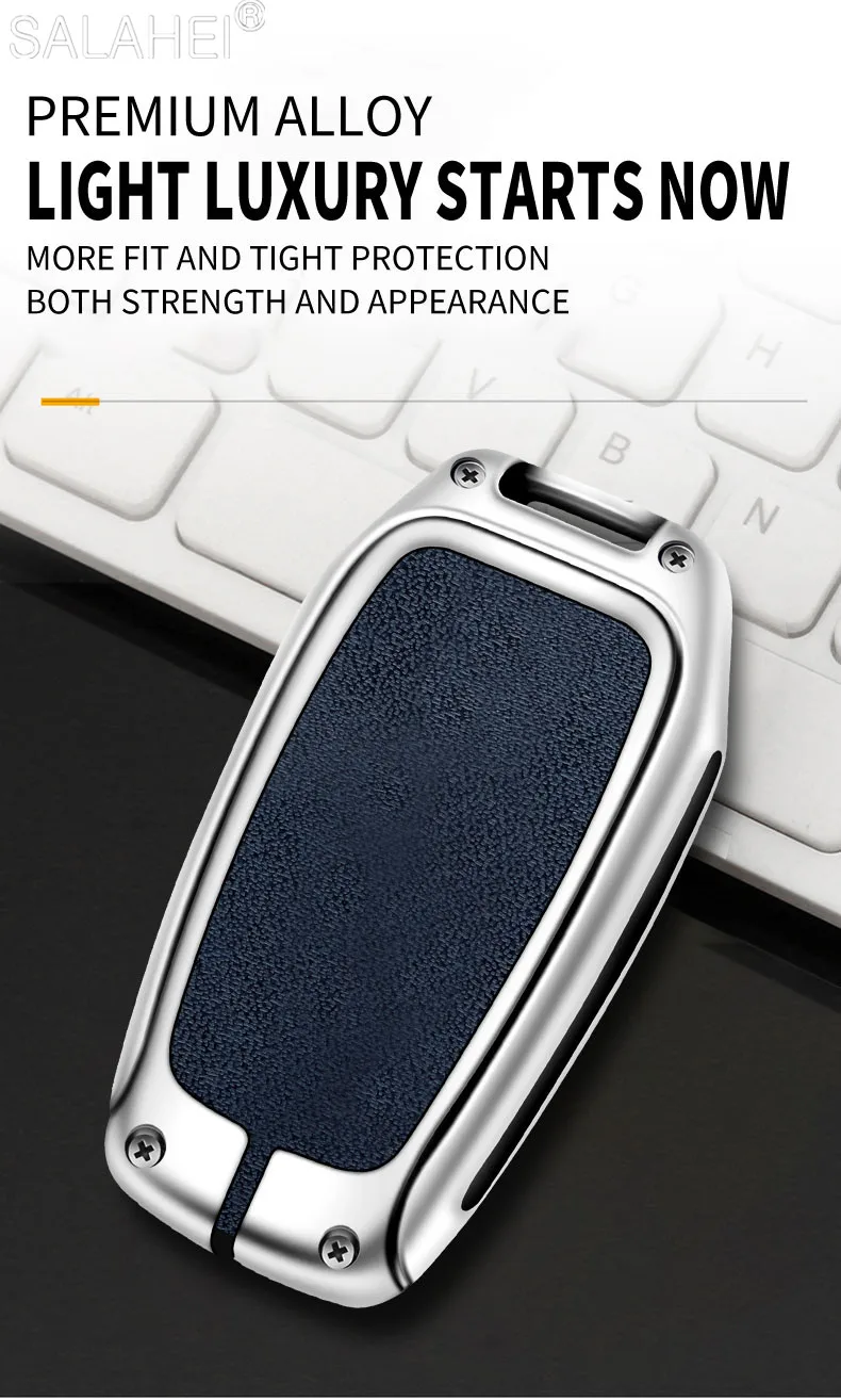 Leather For Toyota Land Cruiser 200 Prado Crown Yaris Cross Hilux Innova Fortuner Camry Alphard PREVIA Vellfire Car Key Case