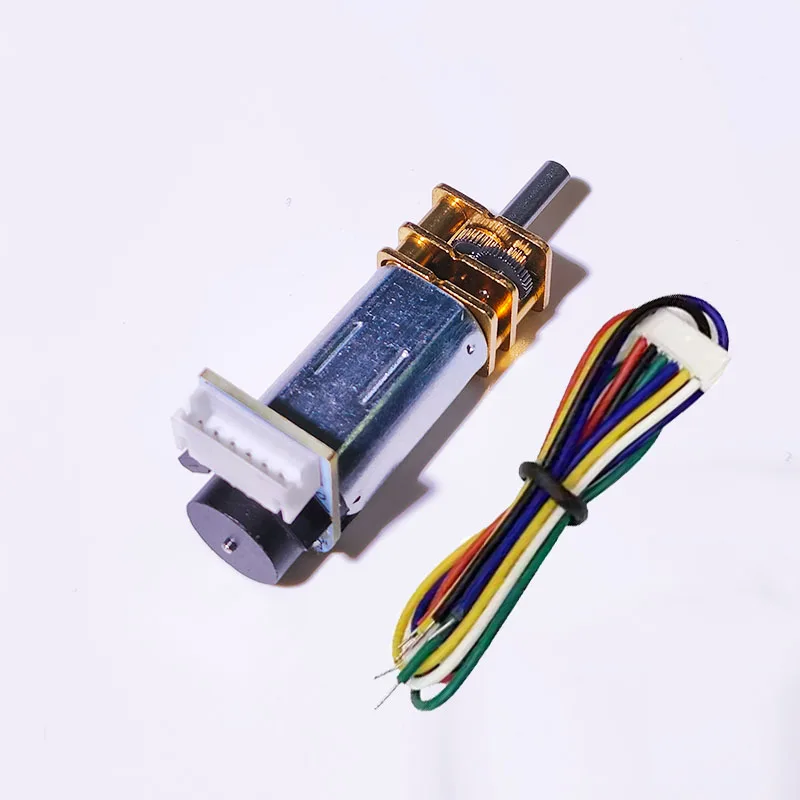 GA12-N30 엔코더 장착 기어 모터 12V DC 마이크로 감속 모터 로봇용 저속 홀 엔코더