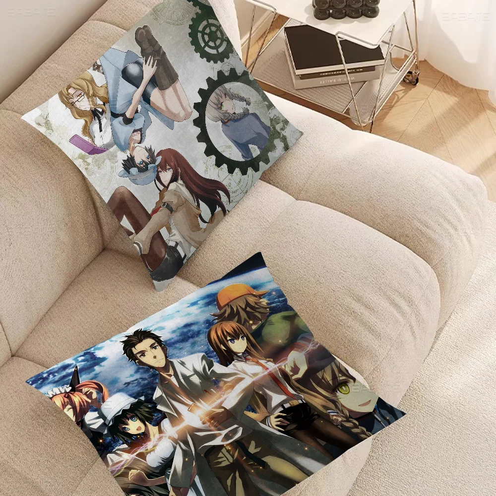 Steins Gate Personalized Pillow Cover Kids Bedroom Wild Party Decor Pillowcase Kid Birthday Shower Gift