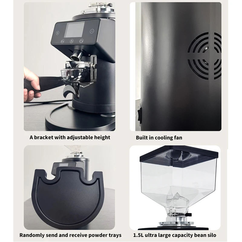 

High Effective Electric Hand Grinder Kitchen Appliance Bean Grinder Flat Knife 100mm Hotel Use
