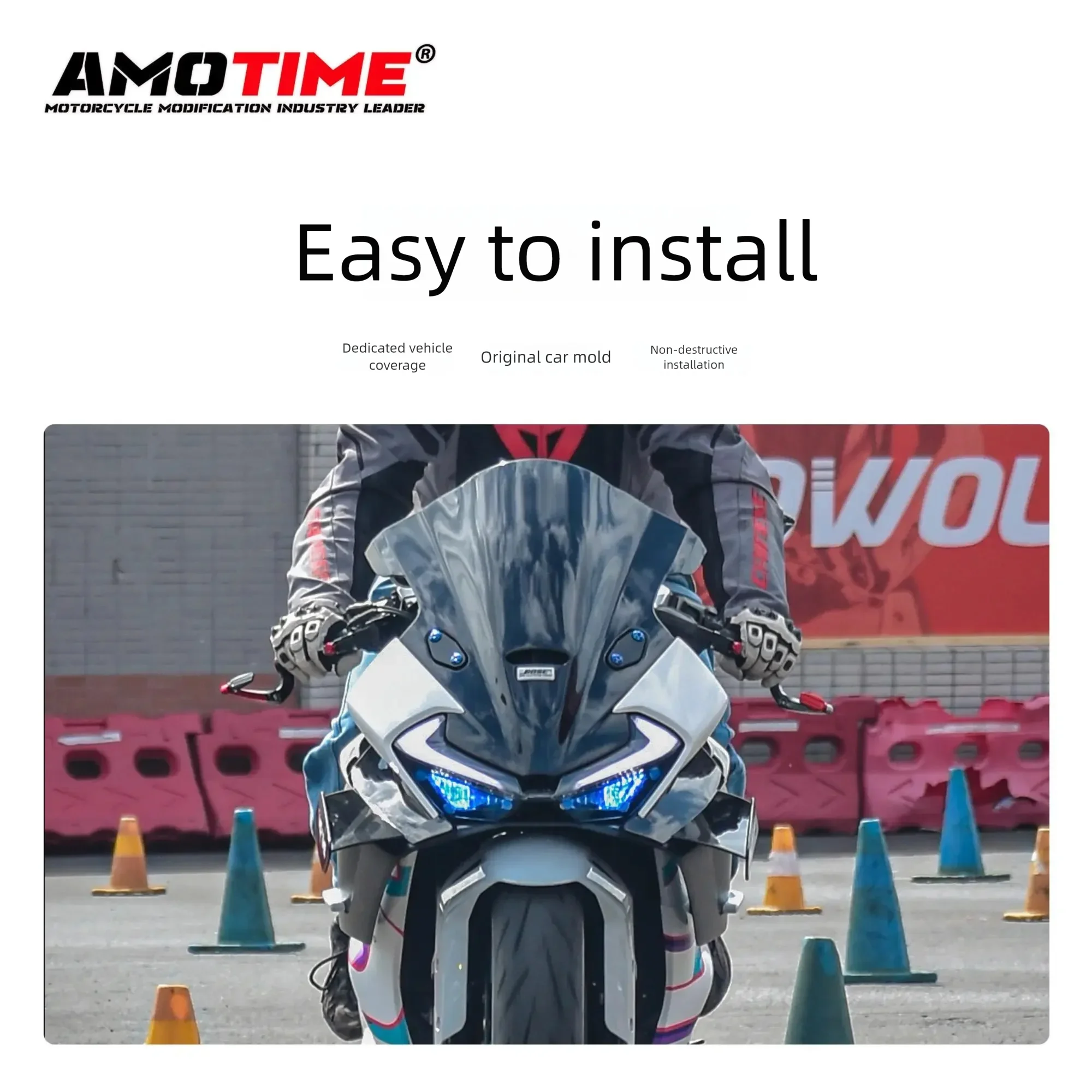 

For CFMOTO 675SR 675SR-R motorcycle fixed wing front aerodynamic wing carbon fiber fairing modification accessories
