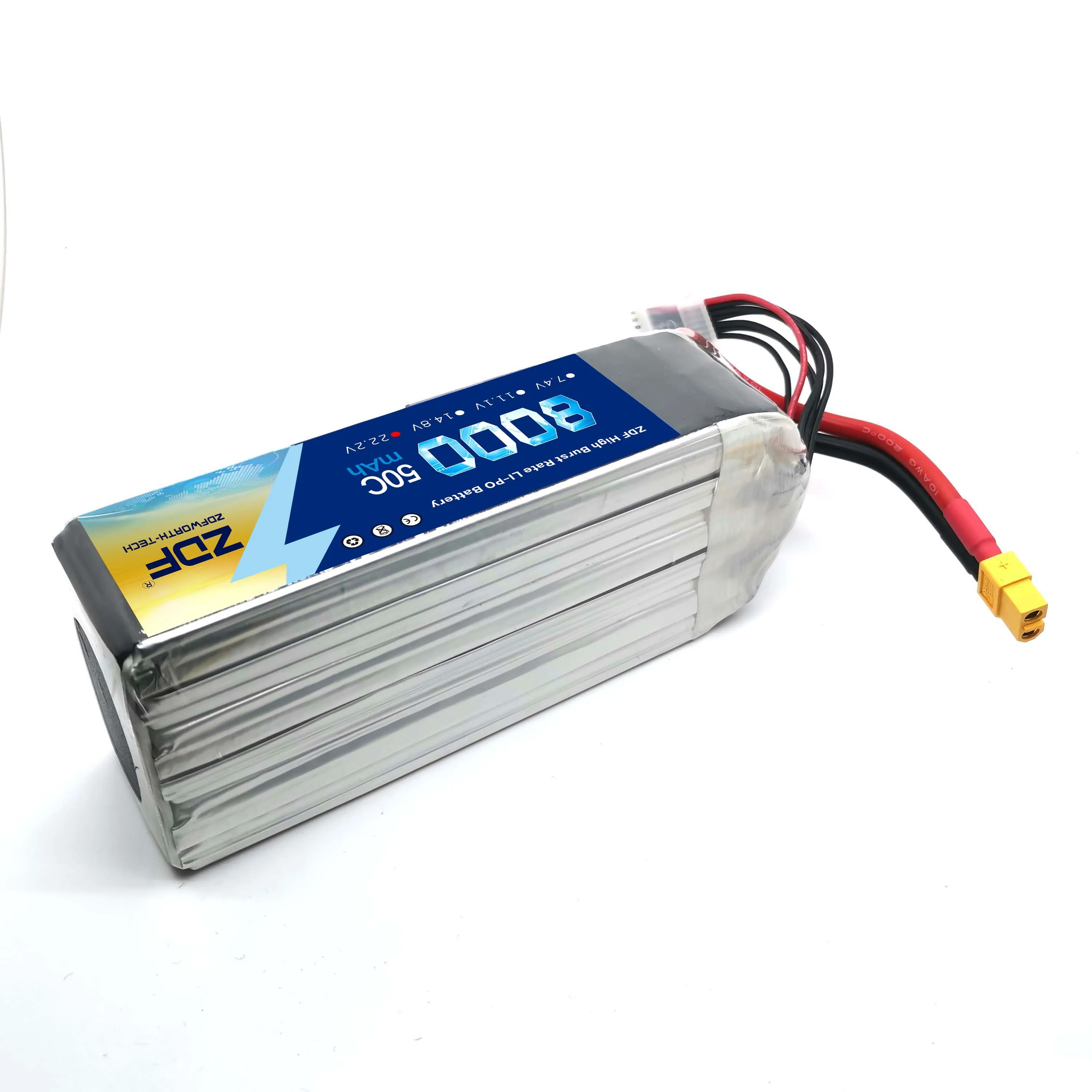 ZDF 8000mAh 50C 22.2V 25.9V 6S1P 7S LiPO Battery for Big Load Multirotor Agricultral Plant Protection FPV Drone