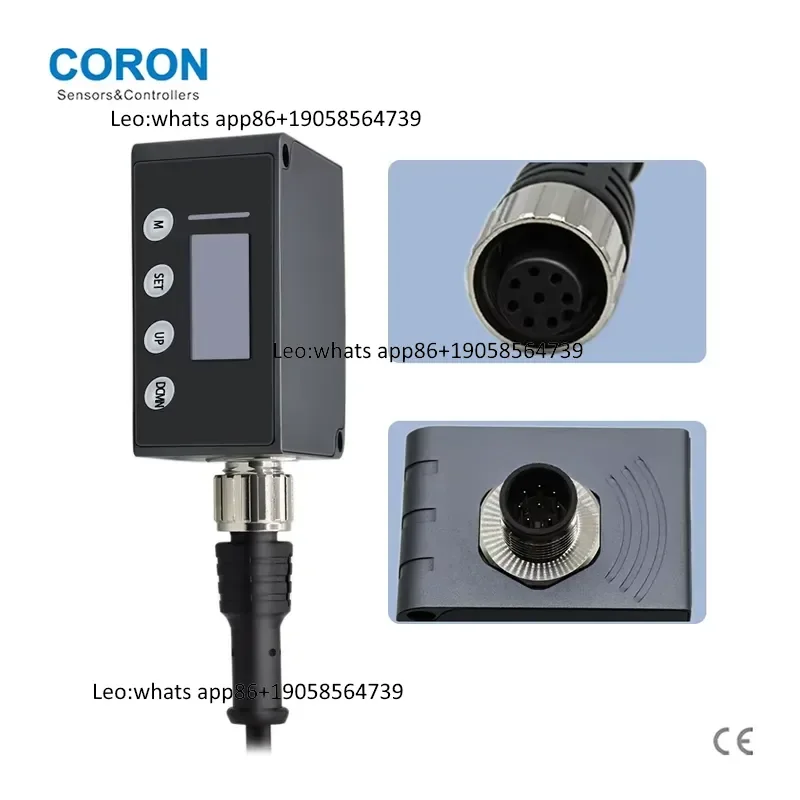CORON Distance Sensor GLZ-D2MNUIR Long-distance 0.1-2m Analog RS485 Output NPN Semiconductor M12 Connector Optical
