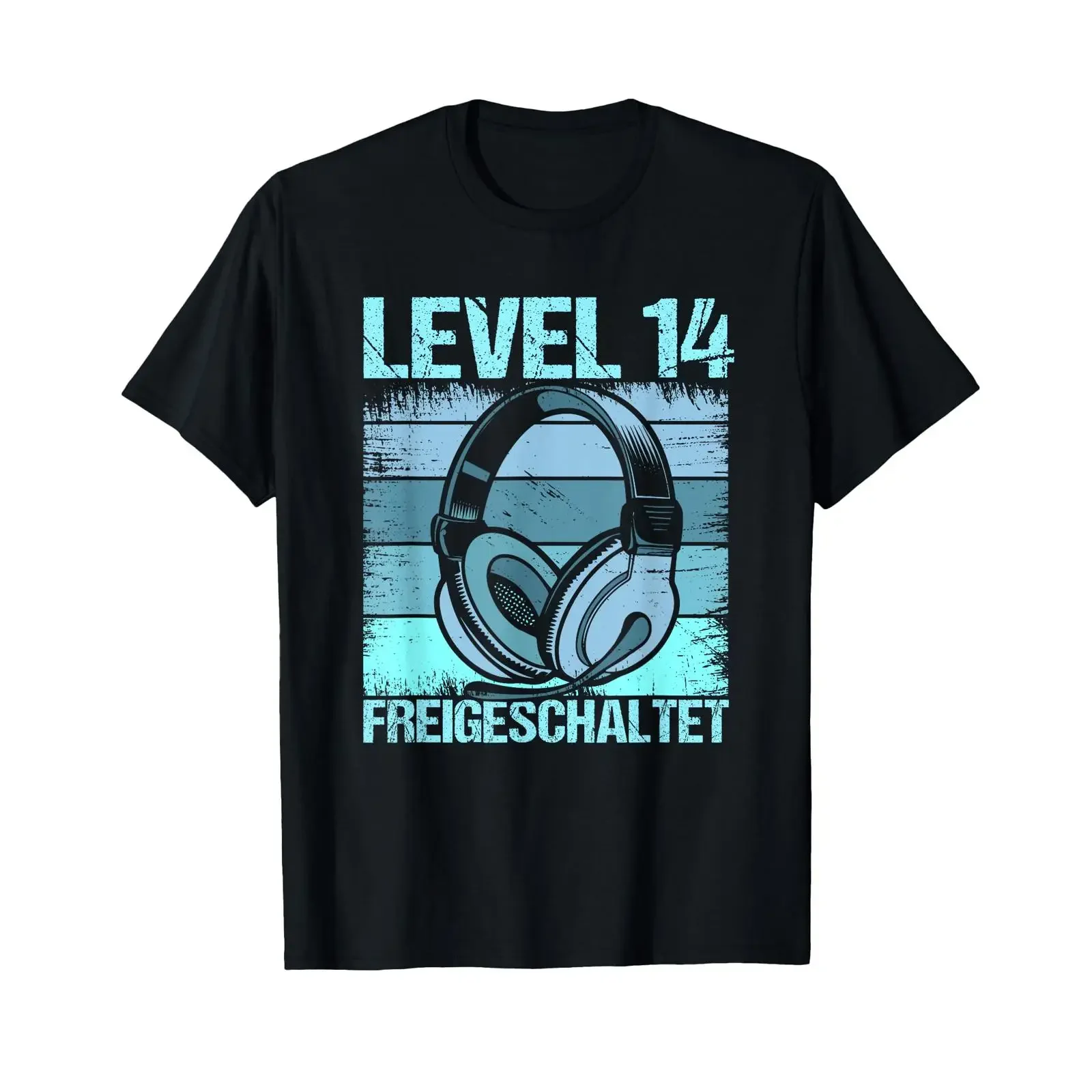 14th Birthday Video Gamer Headset Level Unlocked T Shirt vintage Washed Comfortable homme fashion designer clothes Slightly