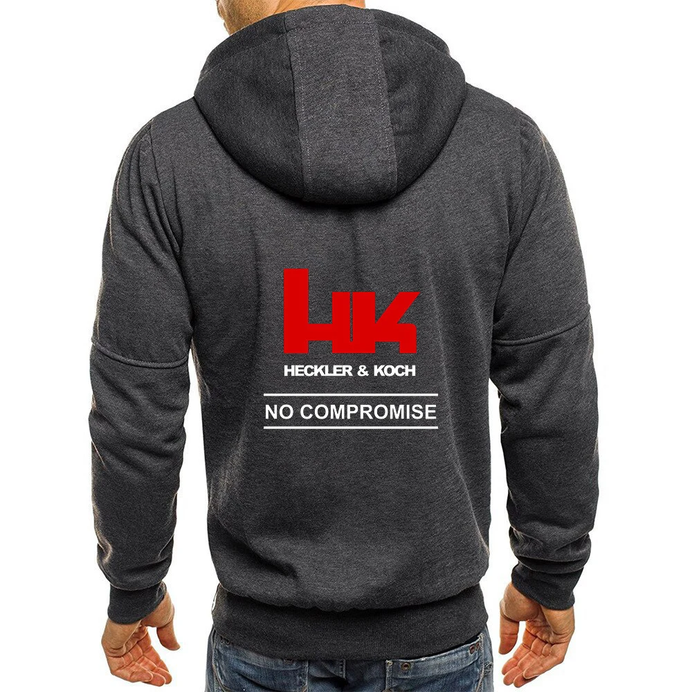 2025 Spring And Autumn Man's Hk Heckler Koch No Compromise Logo Print Padded Skin-Friendly Comfortable Coat Hoodies Jacket view 6