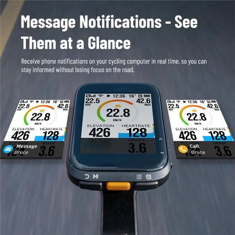 A64T-Smart AI GPS Wireless Cycling Map Navigation Color Screen Touchscreen Bike Computer Bicycle Speedometer Odometer