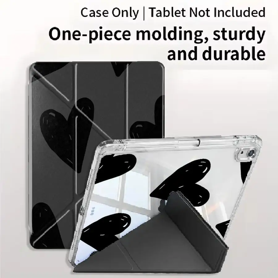 Heart Art Pattern Holder Cover Tablet Case For iPad Mini 6 7 Pro 2025 Air 4 5 M3 M2 M4 11inch Pro 11th 10th 9th 8th 7th 12.9inch