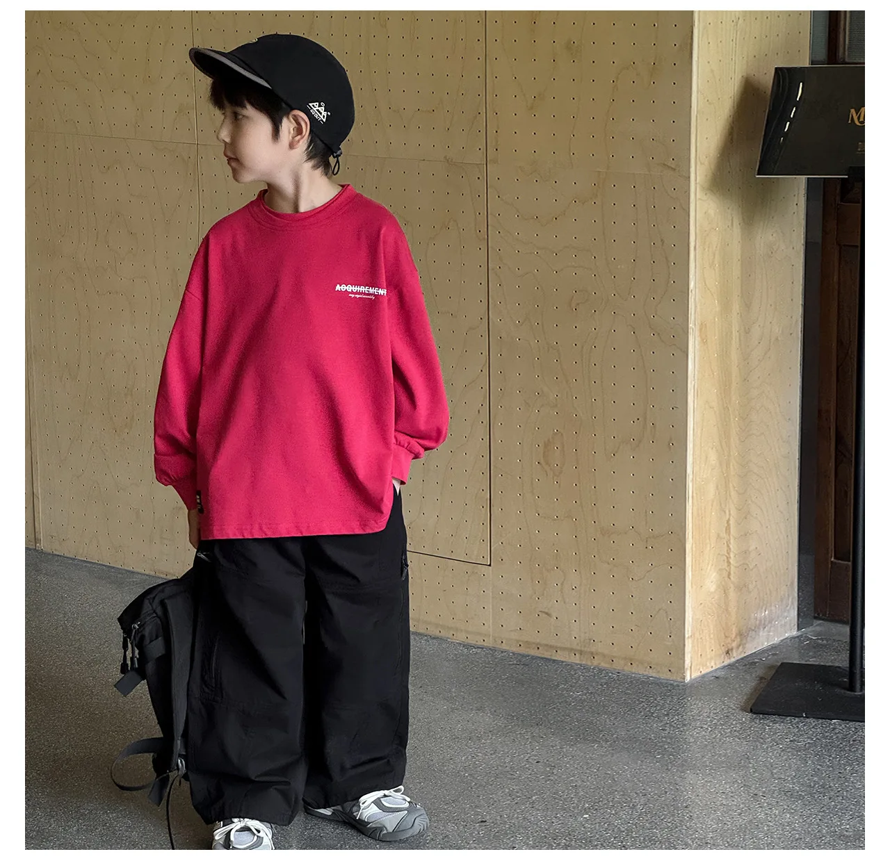 

Детская одежда, детские брюки, однотонные универсальные осенние брюки-карго с буквенным принтом для отдыха и мальчиков