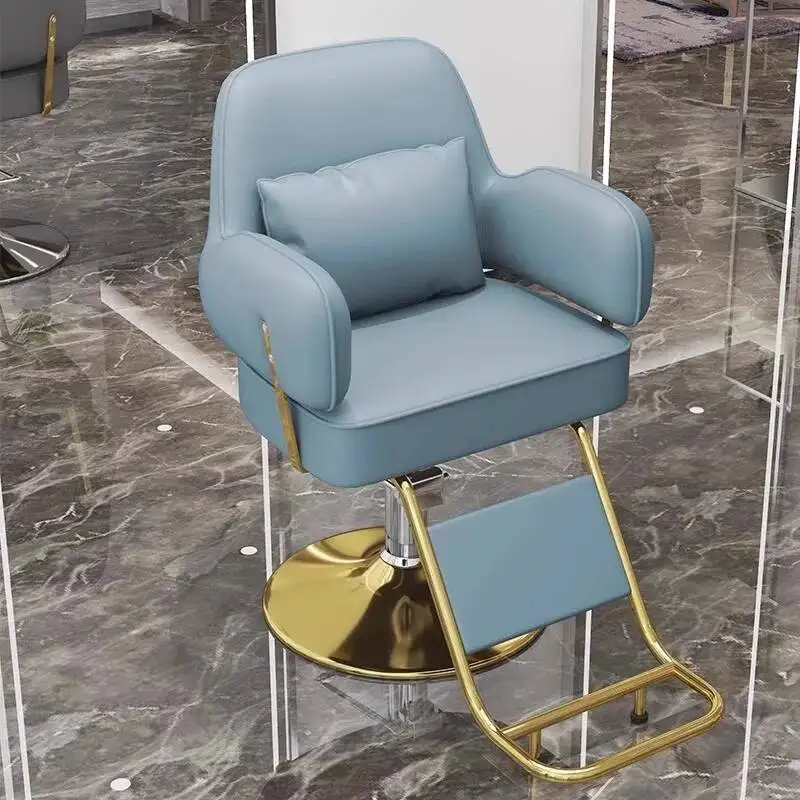 معدات كراسي صالون الحلاقة المستديرة الفاخرة لتصفيف الحلاقة Sillones Para Barbería Parкomhaarska Teleška كرسي صالون الحلاقة Cadeira #5