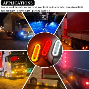 Seitenmarker -LED -Licht -Lkw, Reflektoranhänger, Van -Freigabelichter für Scania, DAF -LKW und Isuzu, 12 V, 24 V, 10pcs, 5pcs 8 Hauptverkäufe Scania Neon - №3