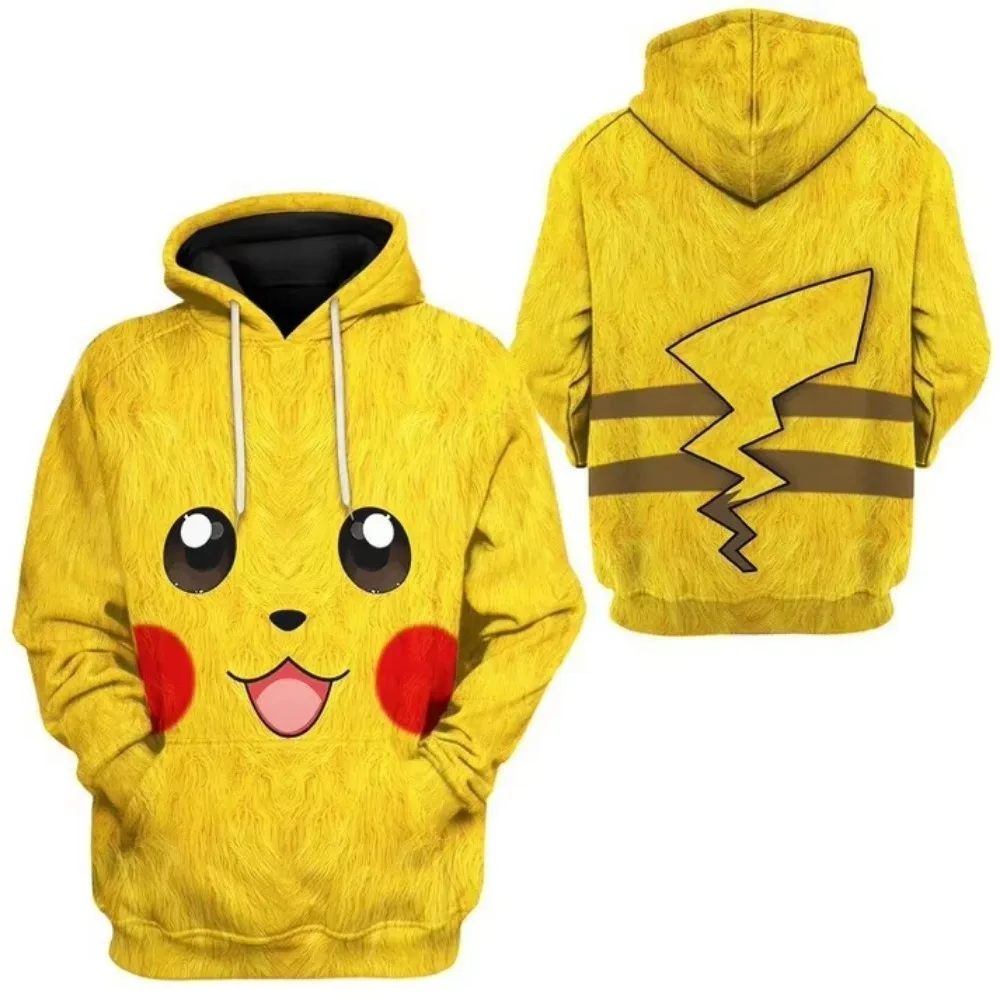 2024 Pokemon Firedragon Hoodie Children Fashion Sportswear 3D Hoodie Anime PKM Pichu Custom Pokemon Hoodie