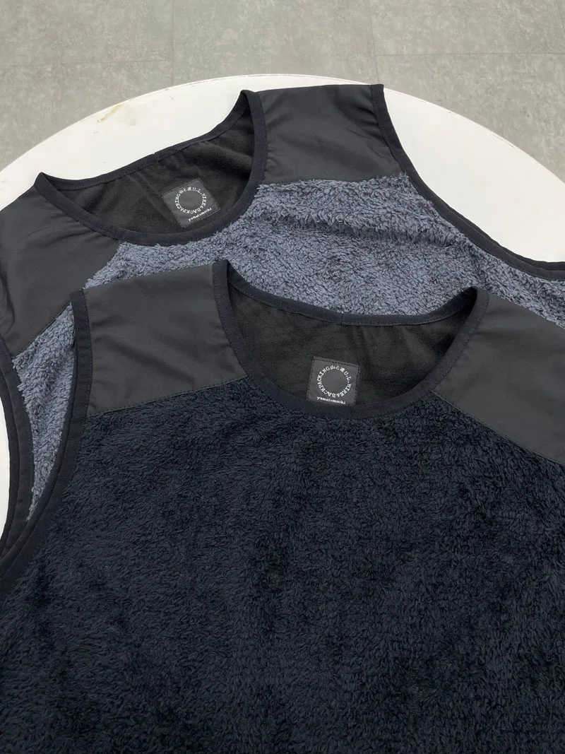 Camisetas sin mangas Yamatomichi, chaleco de lana, chaqueta japonesa para hombres y mujeres, ropa interior informal de alta calidad con cuello redondo, ropa para mantener el calor