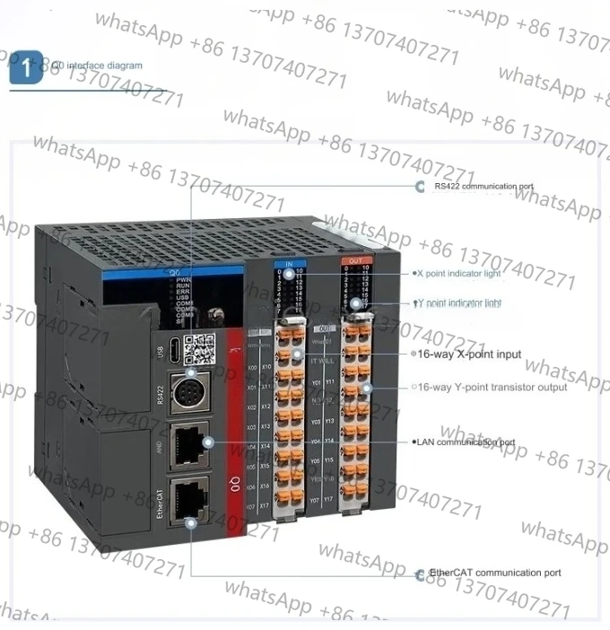 Motion Controller CNC PLC 16DI 16DO EtherCAT Modbus 2 * RS485 Max.256 As Codesys Programmering G Code Interpolatie Arc Lineair