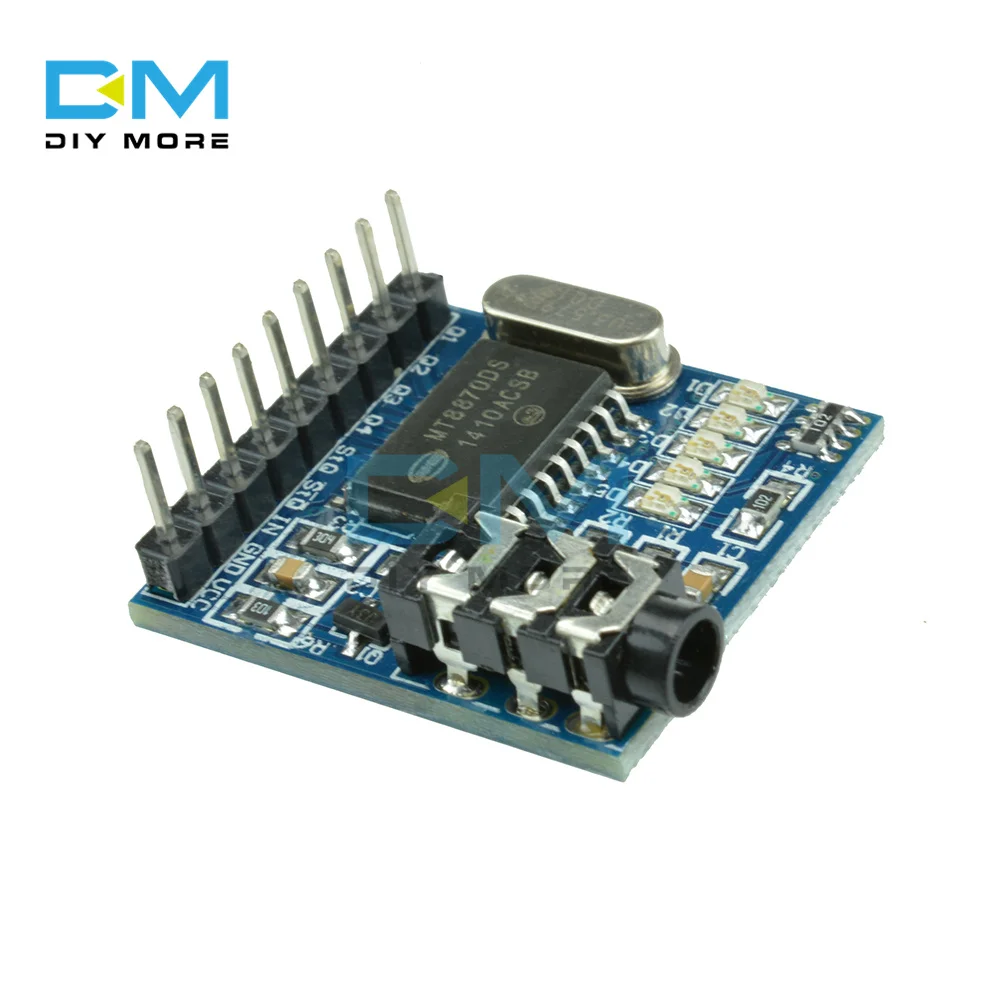 MT8870 DTMF Voice Decoder Module Telephone Audio Decoder Speech Decoding Module Voice Input Interface 5 LEDS With Pins DIY KIT