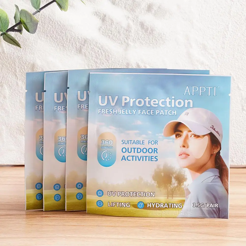 UV Protection Face Patch Golf Sun Protection Fresh Jelly Face Patch For Outdoor Activities Sunblock Gel Golf Patches Skincare image 6