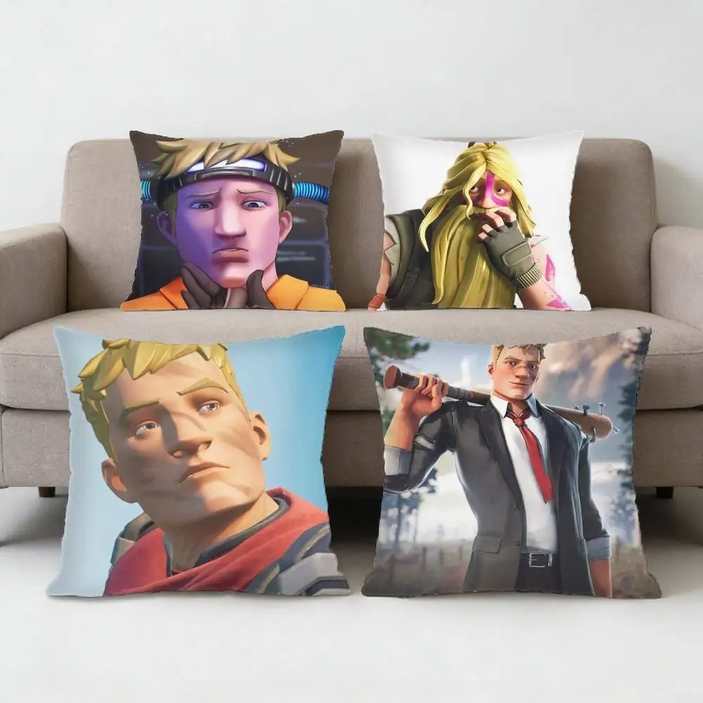 

Game Character Fortnite Jonesy Pillow Case Sofa Living Room for Bedroom car Headboard Backrest Cushion Square Cushion Nap Time