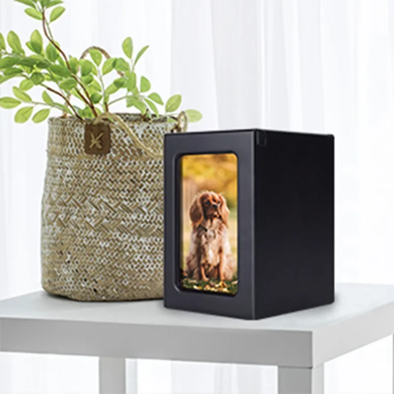 

Pet urns solid wood pet urns factory price direct sale can put pet photos luxury cat and dog urns coffin