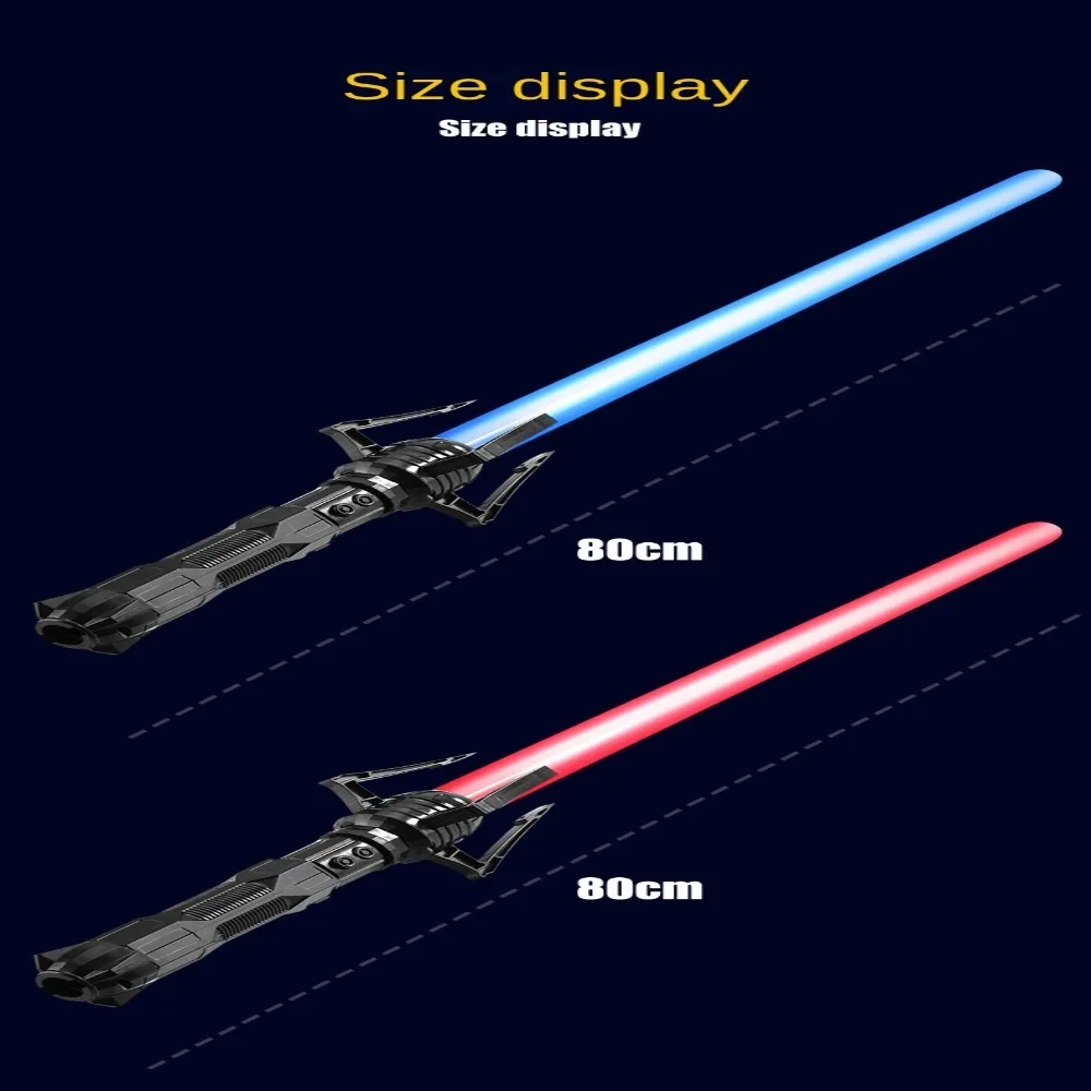 Nuovo giocattolo spada laser in plastica 2 colori asta laser simulato illuminare spada laser scalabile stella luce spada bambini