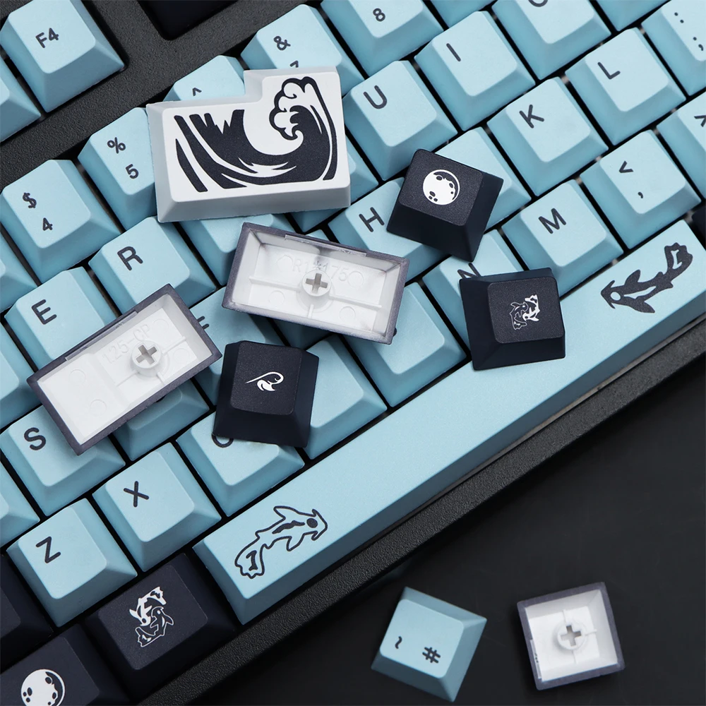 Mizu Keycaps PBT 136 Phím Nhuộm Thăng Hoa Tùy Chỉnh Anh Đào Hồ Sơ GMK Keycaps Cho Chơi Game MX Tắc Bàn Phím Cơ